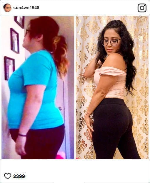 Marta, una usuaria satisfecha de Slimmatica, posando con su figura esbelta tras la pérdida de peso.